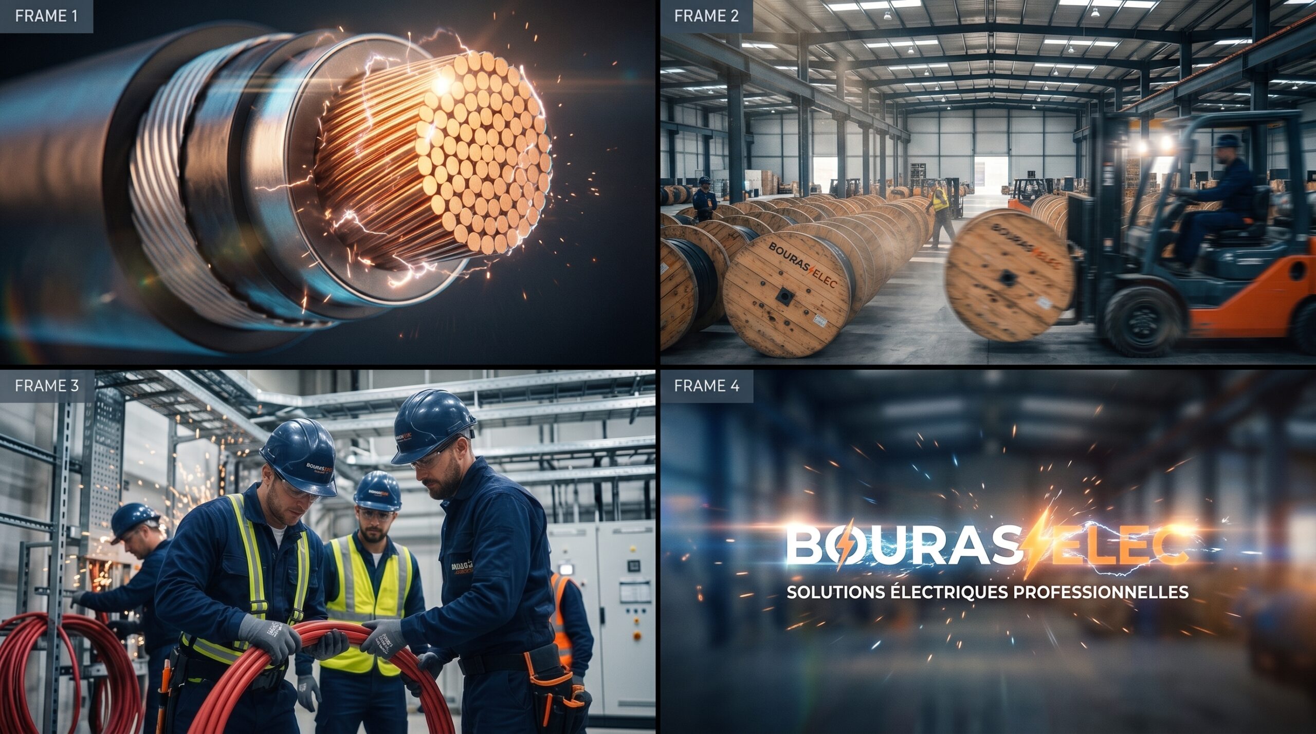 Câblage technique d'un tableau général basse tension dans un atelier industriel